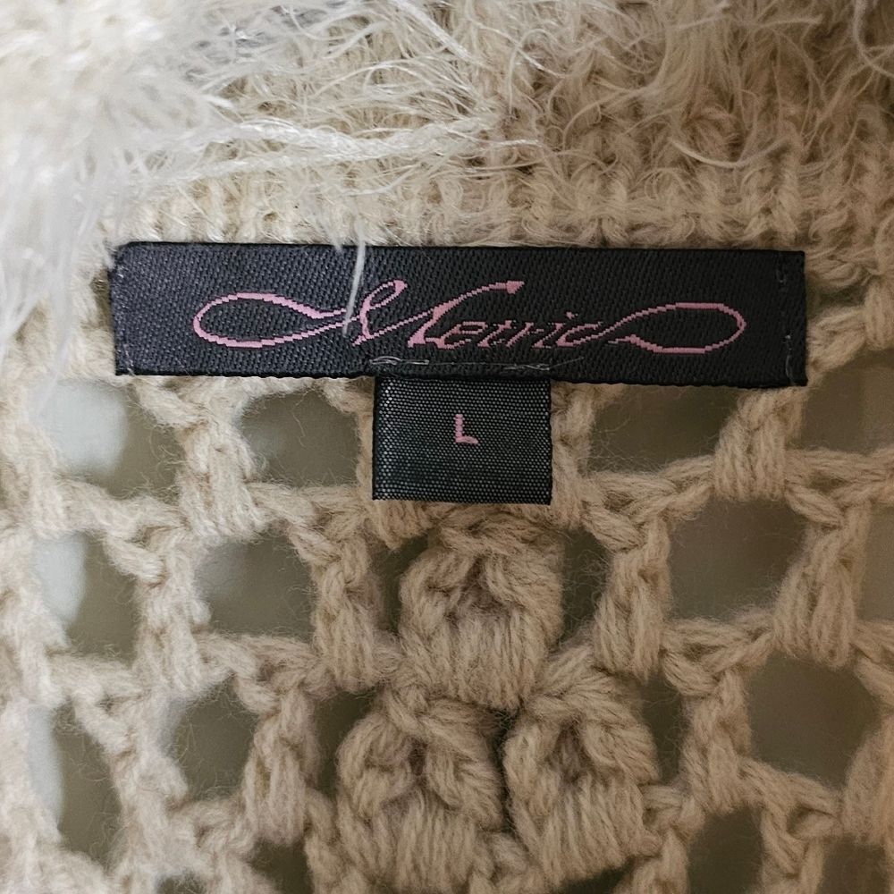 Women's Cream Sleeveless Sweater Vest Size Large - Picture 5 of 5